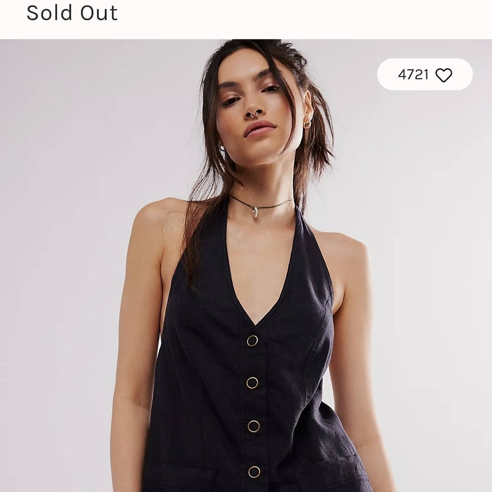 Free People SOLD OUT Antique Oak (Dusty Rose) Open Back Halter Top